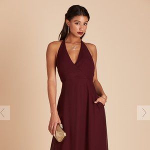 Birdy Grey Moni Convertible Floor Length Maroon Dress